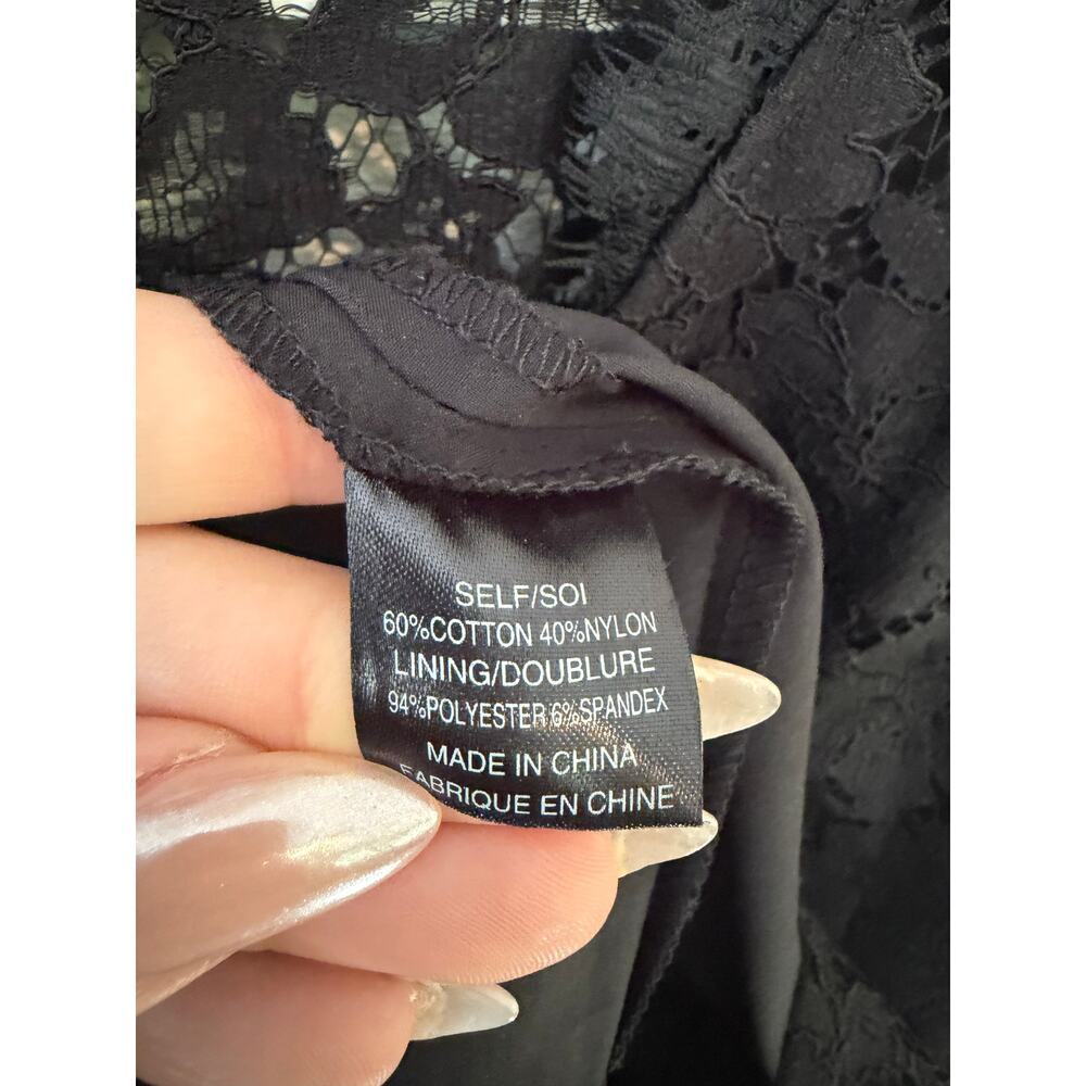 WAYF Black Lace Bodycon Dress – Size 8 - Picture 6 of 8